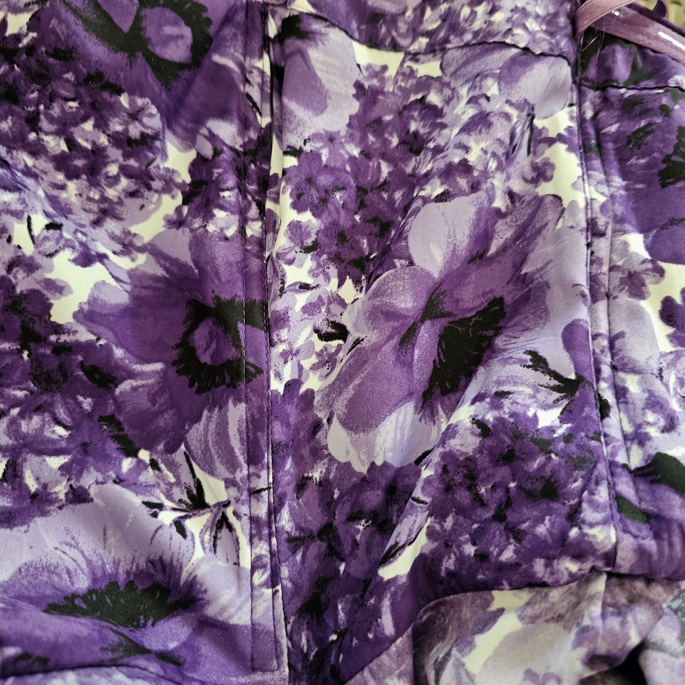 White House Black Market Purple Floral Dress Size 4 - Picture 6 of 6